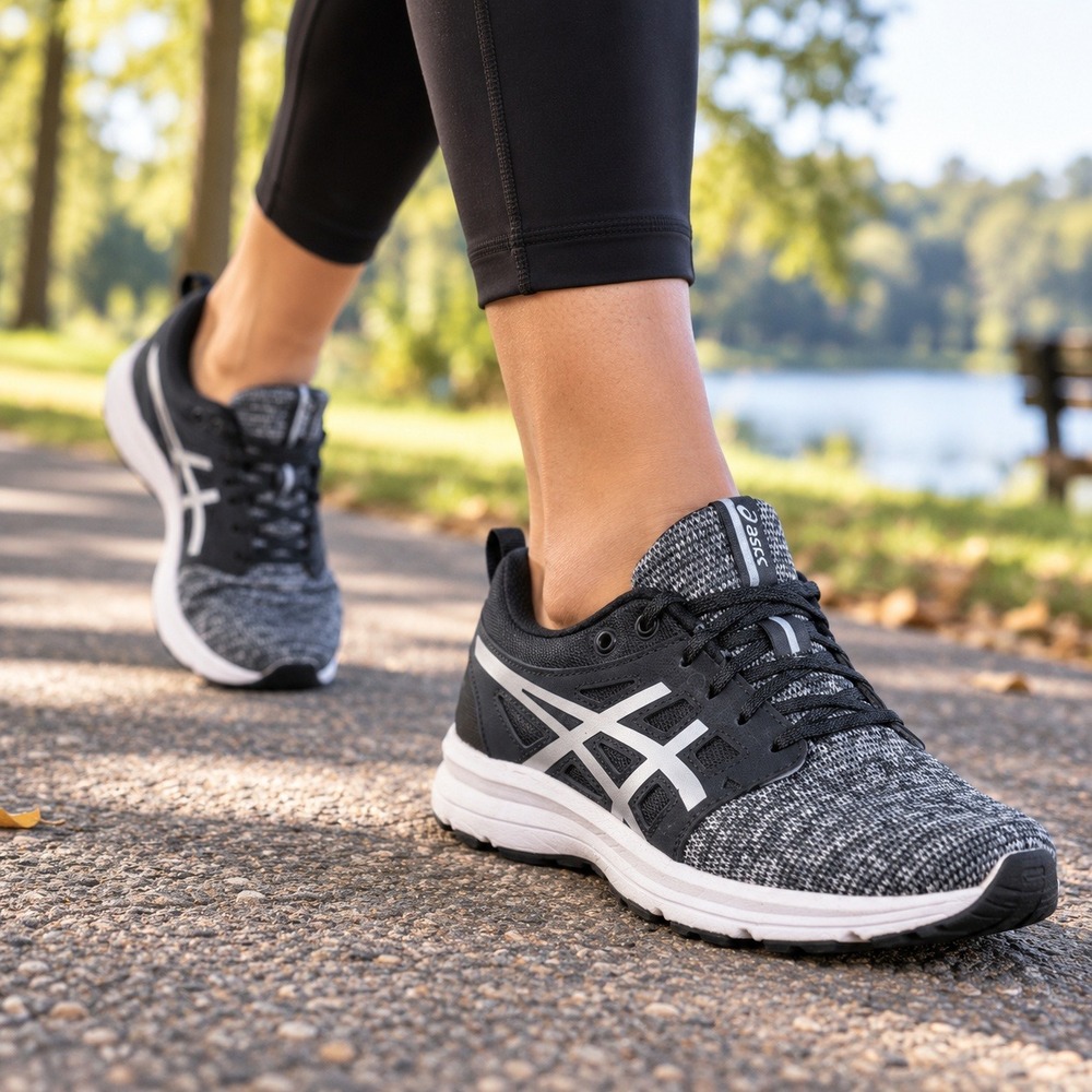 ASICS Gel Torrance Running Shoes Mesh Cushioned Athletic Black Gray Women's 6.5